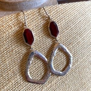 SILPADA W2945 Red Tigers Eye Sterling Silver "Bring the Heat" Earrings